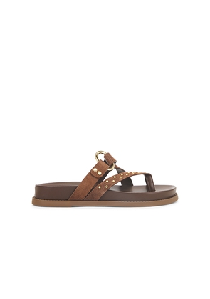 Schutz Aveline Sporty Sandal in Brown. Size 10. Also in 7.5, 8.