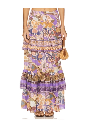 SPELL Dancing Valley Ra Ra Maxi Skirt in Purple. Size L. Also in XL.