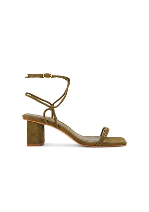 Schutz Pompeii Mid Sandal in Green. Size 7. Also in 7.5, 8.5, 9.