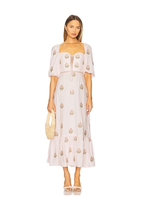 Rosewater House Mitra Maxi Dress in Blush. Size L. Also in M.