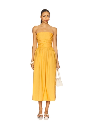 PISTOLA Florence Strappy Back Dress Dress in Yellow. Size L. Also in S.