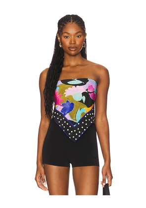 RIXO Menno Scarf in Mint,Pink.