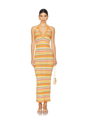 Ronny Kobo Yael Knit Dress in Orange. Size L. Also in M, XL.