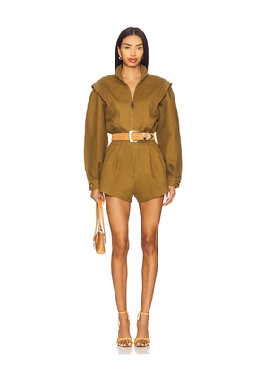 Ronny Kobo Nabil Romper in Army. Size L. Also in XS, S, M.
