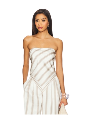 SEROYA Hark Satin Top in Ivory. Size M/L. Also in XS/S.