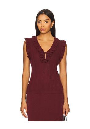 Steve Madden Nataly Sweater in Wine. Size L. Also in S, XS, M.