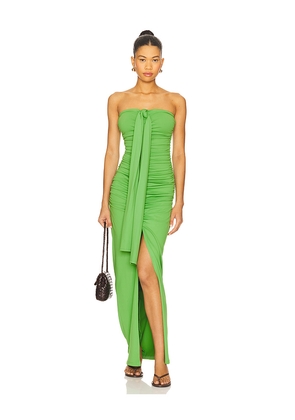 Susana Monaco Center Gathered Tie With Slit Dress in Green. Size L. Also in S, XS, M.