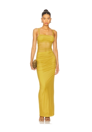 superdown Celeste Maxi Dress in Olive. Size L. Also in XS, XXS, S, M, XL.