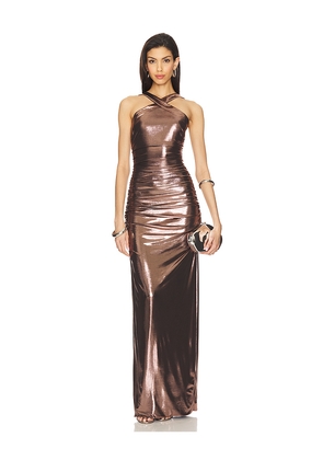 retrofete Shera Dress in Metallic Bronze. Size L. Also in XXS, XS, S, M.