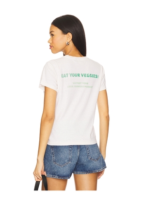 RE/DONE Artichokes Classic Tee in White. Size M. Also in S, XL.