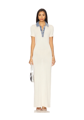 SEROYA Reye Maxi Dress in Cream. Size L. Also in XS, S, M.