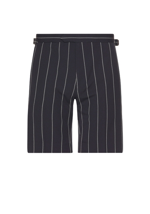 Reiss Vine Pinstripe Shorts in Navy. Size 32. Also in 34, 36.