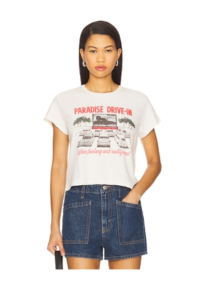 RE/DONE 50s Drive in Boxy Tee in Cream. Size L. Also in M.