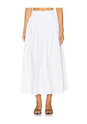 Solid & Striped The Noreen Skirt in White. Size L. Also in XS, M, XL.