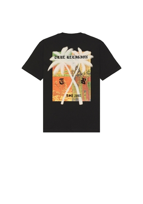 True Religion Palm Tree Tee in Black. Size M. Also in XL/1X.