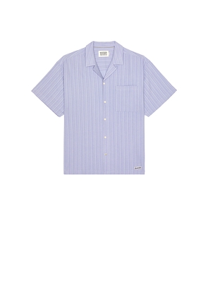 Scotch & Soda Tonal Striped Short Sleeve Shirt in Lavender. Size L. Also in S, XL/1X.