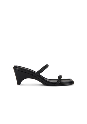 St. Agni Double Strap Arc Wedge in Black. Size 36. Also in 38.