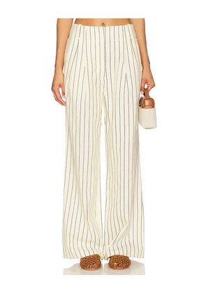 SIMONMILLER Bloo Linen Pant in Cream. Size 0. Also in 4, 6, 8, 10, 12.