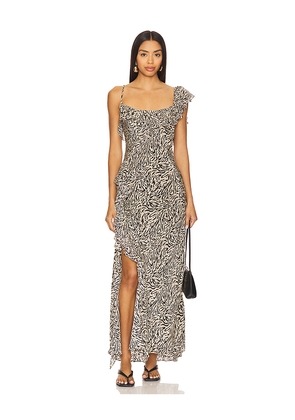 RIXO Ester Dress in Tan. Size L. Also in M.