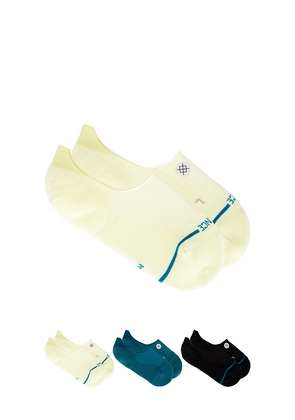 Stance Light No Show 3 Pack Socks in Blue. Size L. Also in S.
