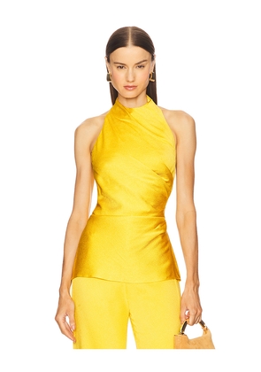 SILVIA TCHERASSI Dina Blouse in Yellow. Size L. Also in M, S.