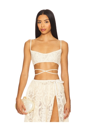 SAU LEE Amare Bralette in Cream. Size 10. Also in 12, 6, 8.
