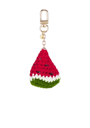 petit moments Knit Fruit Keychain in Red.