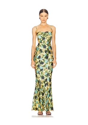 SALONI Renee Long Dress in Green. Size 0. Also in 12.