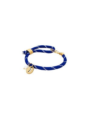 petit moments Adjustable Paracord Charm Bracelet in Navy.