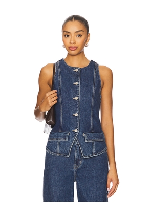 Show Me Your Mumu Midland Vest Top in Blue. Size M. Also in S, XS, XL.