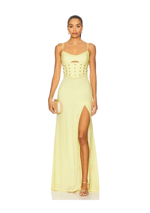 Papa Don't Preach x REVOLVE Now I'm Your Daisy Gown in Lemon. Size L. Also in S, XS, M.