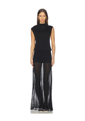 SRG Charmain Blouson Dress in Black. Size L. Also in XXS, XS, S, M, XL.