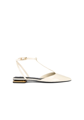Schutz Allure T Flat in White. Size 7.5. Also in 9, 9.5.