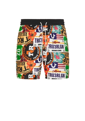 True Religion Board Shorts in Green. Size L. Also in M.