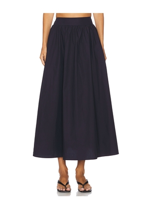 Susana Monaco Poplin Midi Skirt in Black. Size L. Also in XS, S, M.