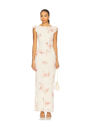 Stone Cold Fox x REVOLVE Miley Maxi Dress in Cream. Size L. Also in S, M.
