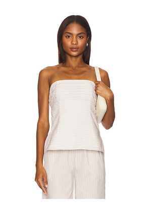 SEVEN WONDERS Nicolette Top in Light Grey. Size L. Also in XS, S, M, XL.