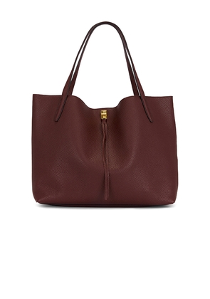 Rebecca Minkoff Darren Unlined Tote Bag in Burgundy.
