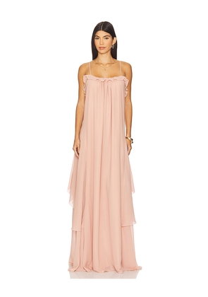 Tularosa Larissa Maxi Dress in Rose. Size L. Also in XXS, S, XL.