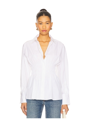 Rag & Bone Blythe Poplin Shirt in White. Size L. Also in XS.
