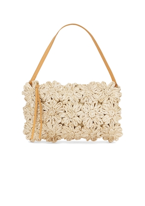 Poolside The Ravello Floral Shoulder Bag in Cream.