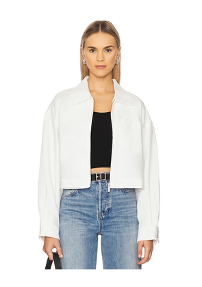 Sanctuary Cropped Paper Boy Jacket in White. Size M. Also in XL, XXL.