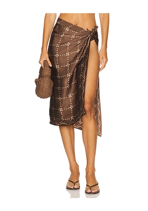 Rag & Bone Pearly Button Scarf in Brown.