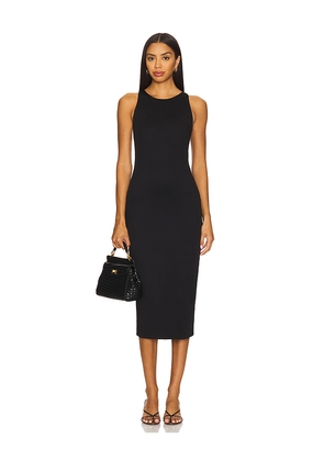 SPANX Midi Racer Back Dress in Black. Size L. Also in M, XS, XL.