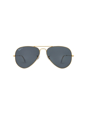 Ray-Ban Aviator Classic Polarized Legend Gold in Metallic Gold.