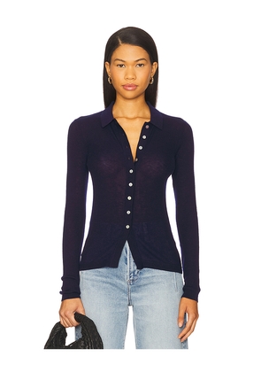 PISTOLA Korey Fitted Rib Cardigan in Navy. Size L. Also in S.