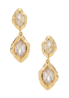 petit moments Lowell Earrings in Metallic Gold.