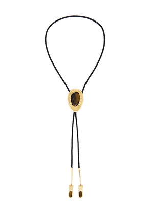 petit moments Dolly Bolo Tie Necklace in Brown.