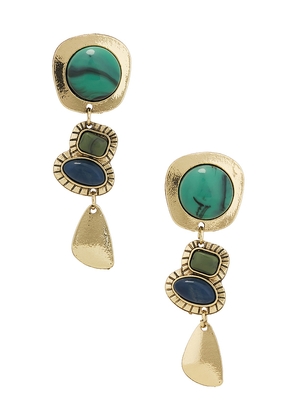 petit moments Tacoma Earrings in Metallic Gold.