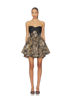 SAU LEE Jolene Mini Dress in Metallic Gold. Size 0. Also in 2, 4, 6, 8, 10, 12, 14.